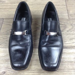 Johnston & Murphy 15-0771 Black Leather Loafers